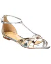 Alexandre Birman Anitta Arch Leather Sandal In Silver