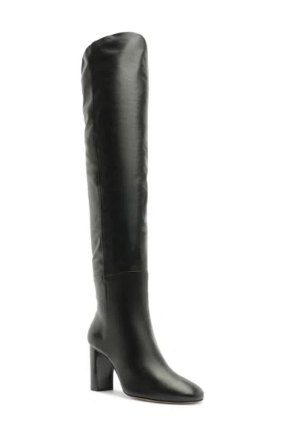Alexandre Birman Anna Slouch Knee High Leather Boot In Black