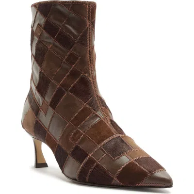 Alexandre Birman Annelise Ankle Bootie In Rich Brown
