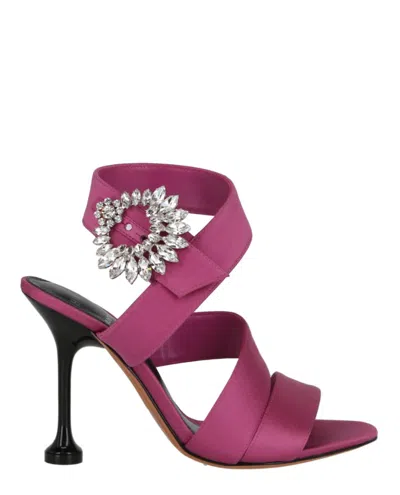 Alexandre Birman Antonia Crystal Sandals In Pink