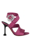 Alexandre Birman Antonia Crystal Sandals In Multi