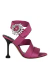 Alexandre Birman Antonia Crystal Sandals In Pink