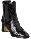 Alexandre Birman Ava 60 Croc-embossed Patent Boot In Black
