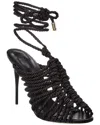 Alexandre Birman Barbara Lurex Heel Sandals In Black