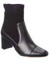 Alexandre Birman Becky 60 Knit & Leather Bootie In Black