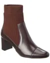 Alexandre Birman Becky 60 Knit & Leather Bootie In Brown