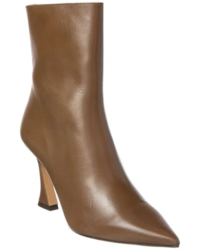 Alexandre Birman Bell 85 Leather Bootie In Gray