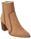 Alexandre Birman Benta Embroidered Suede Ankle Boots In Brown