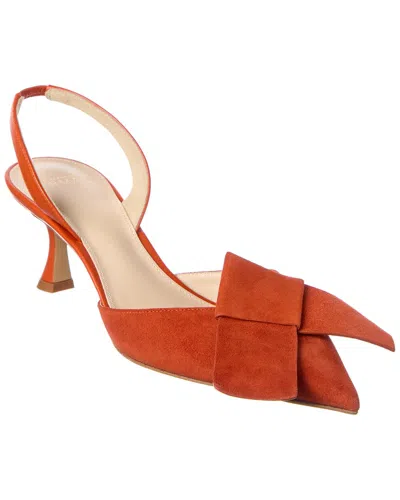 Alexandre Birman Bonny 60 Suede Slingback Pump In Orange