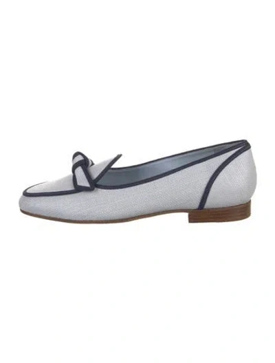 Pre-owned Alexandre Birman Bow Accents Loafers In Blue