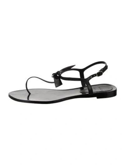 Pre-owned Alexandre Birman Bow Accents Sandals In Silver