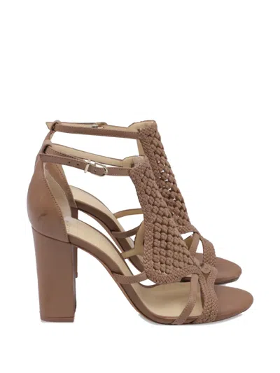 Pre-owned Alexandre Birman Braided Buckled Sandals In Brown