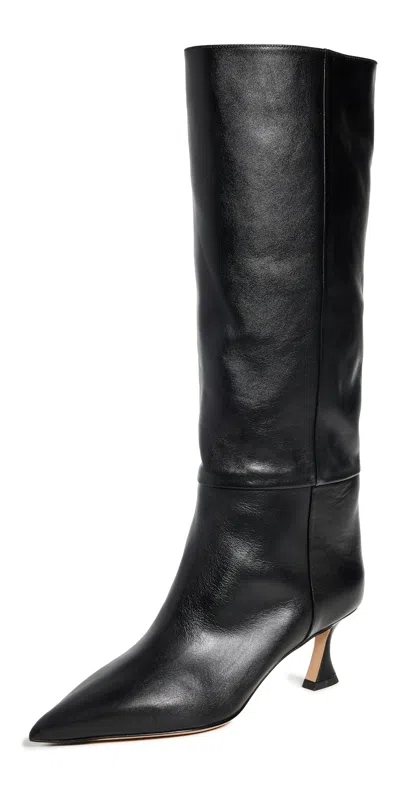 Alexandre Birman 60mm Chloe Leather Knee-high Boots In Black