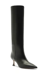 Alexandre Birman Brena Pointed Toe Knee High Boot In Black