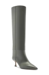 Alexandre Birman Brena Pointed Toe Knee High Boot In Gray