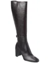 Alexandre Birman Candance 70 Leather Knee-high Boot In Black