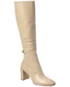 Alexandre Birman Candance 70 Leather Knee-high Boot In Neutral