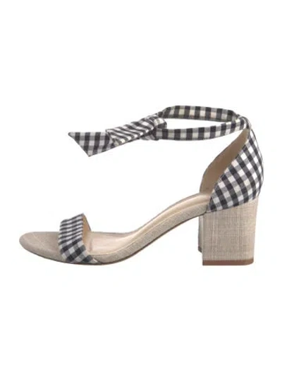 Pre-owned Alexandre Birman Canvas Plaid Print Espadrilles In Neutral