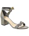Alexandre Birman Clarita Metallic Ankle-bow Sandals In Gray