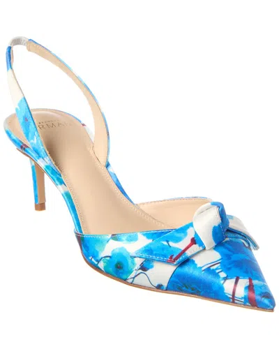 Alexandre Birman Clarita 60 Satin Slingback Pump In Blue