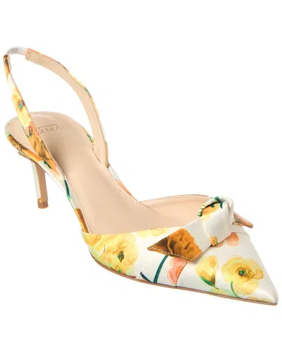 Alexandre Birman Clarita 60 Satin Slingback Pump In Yellow