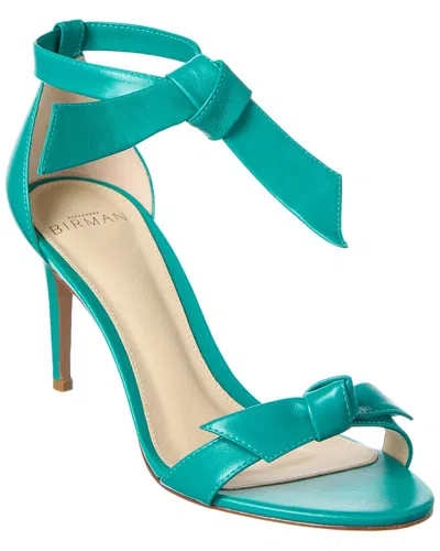 Alexandre Birman Clarita 75 Leather Sandal In Green