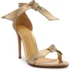 Alexandre Birman Clarita Ankle Tie Sandal In Animal Print