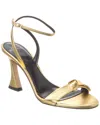 Alexandre Birman Clarita Bell 85 Leather Sandal In Gold