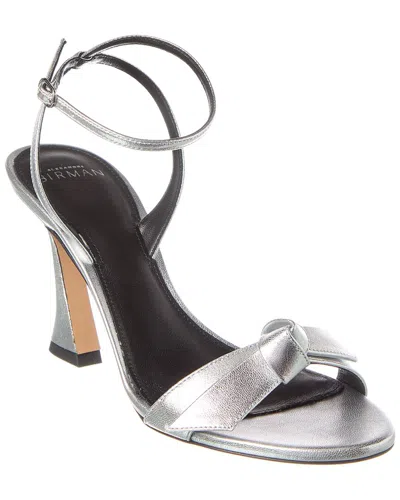 Alexandre Birman Clarita Bell 85 Leather Sandal In Silver