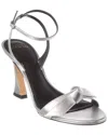 Alexandre Birman Clarita Bell 85 Leather Sandal In Silver
