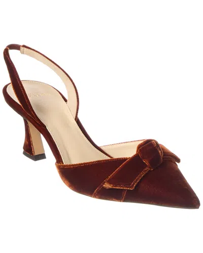 Alexandre Birman Clarita Bell Leather & Velvet Slingback In Animal Print