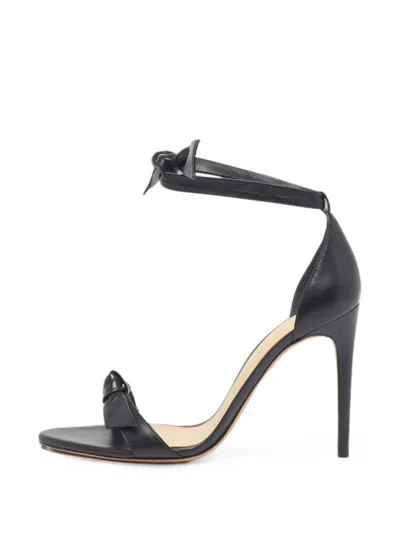 Pre-owned Alexandre Birman Clarita Bow Ankle-strap Sandals In Black