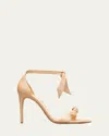 Alexandre Birman Clarita Bow-tie Leather Sandals, Nude In Brown
