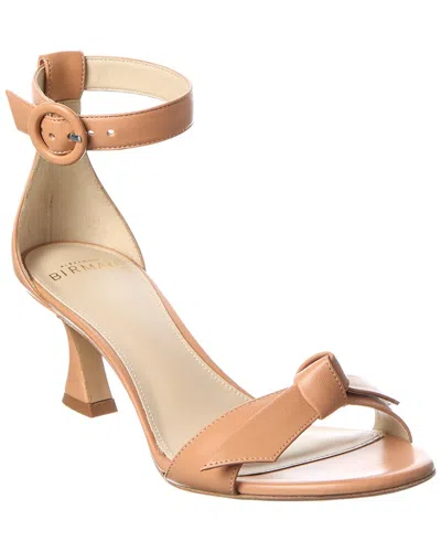 Alexandre Birman Clarita Buckle 60 Leather Sandal In Orange