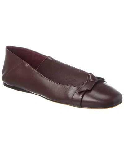 Alexandre Birman Clarita Collapsible Leather Flat In Black