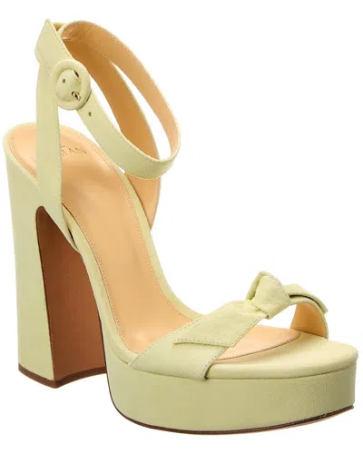 Alexandre Birman Clarita Curve 120 Suede Platform Sandal In Neutral