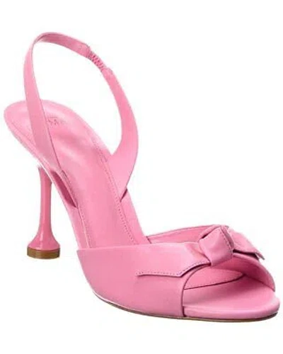 Pre-owned Alexandre Birman Clarita Easy Leather Slingback Sandal Women's In Pink