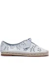 Alexandre Birman Clarita Embroidered Summer Slippers In 蓝色