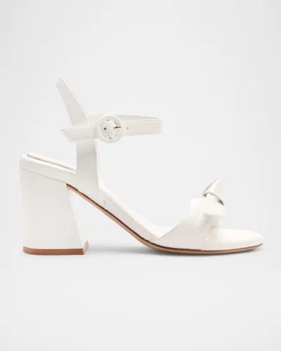 Alexandre Birman Clarita Flare Leather Bridal Sandals In White