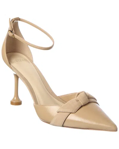 Alexandre Birman Clarita Flare Leather Pump In Neutral