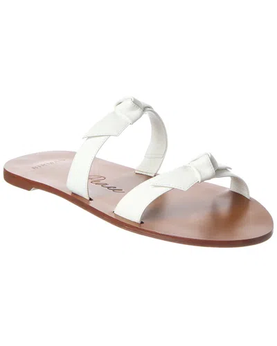 Alexandre Birman Clarita Holiday Season Leather Flat In White