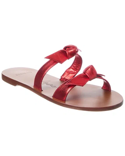 Alexandre Birman Clarita Holiday Season Leather Sandal In Red
