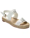 Alexandre Birman Clarita Leather Espadrille Sandal In White