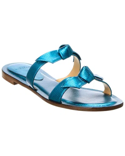Alexandre Birman Clarita Leather Sandal In Blue