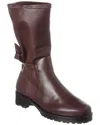 Alexandre Birman Clarita Motorcycle Leather Bootie In Red