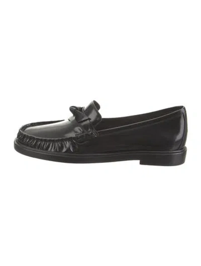 Pre-owned Alexandre Birman Clarita Patent Leather Loafers In Black