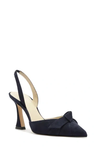 Alexandre Birman Clarita Pointed Toe Slingback Pump In Blue