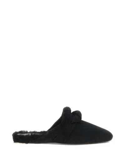 Alexandre Birman Clarita Shearling-trim Mules In Multi