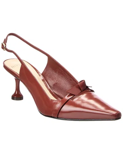 Alexandre Birman Clarita Sling 60 Leather Slingback Pump In Red