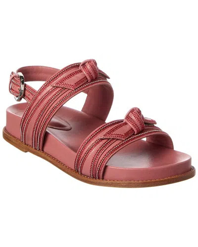 Alexandre Birman Clarita Sport Leather Sandal In Pink